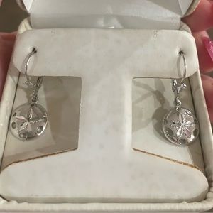 Silver Sand Dollar Earrings